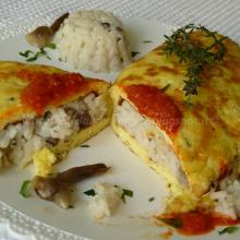 Risotto di avanzo nella frittata