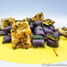 Chicche di patate gluten free con ricciola e zafferano