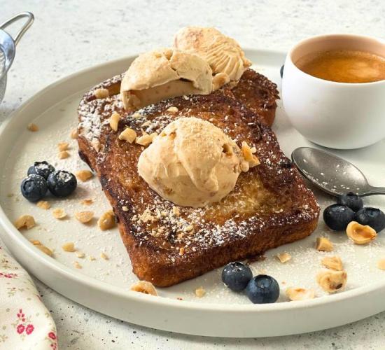 Coffee and cream french toast