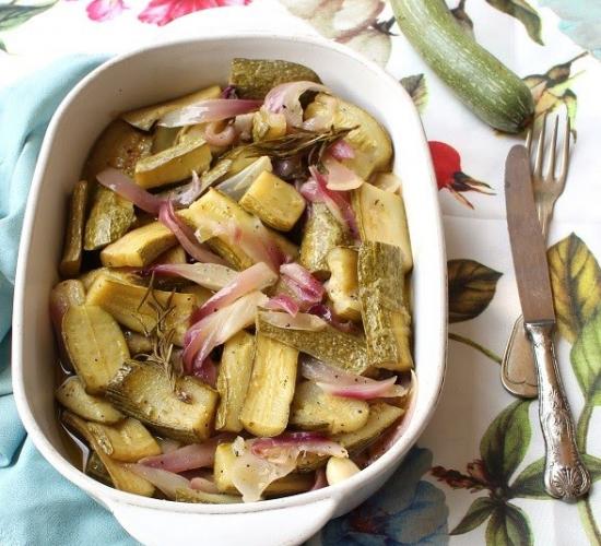 Zucchine marinate " tutto in padella"